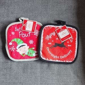 Holiday Time Christmas Pot Holder 2 Set.